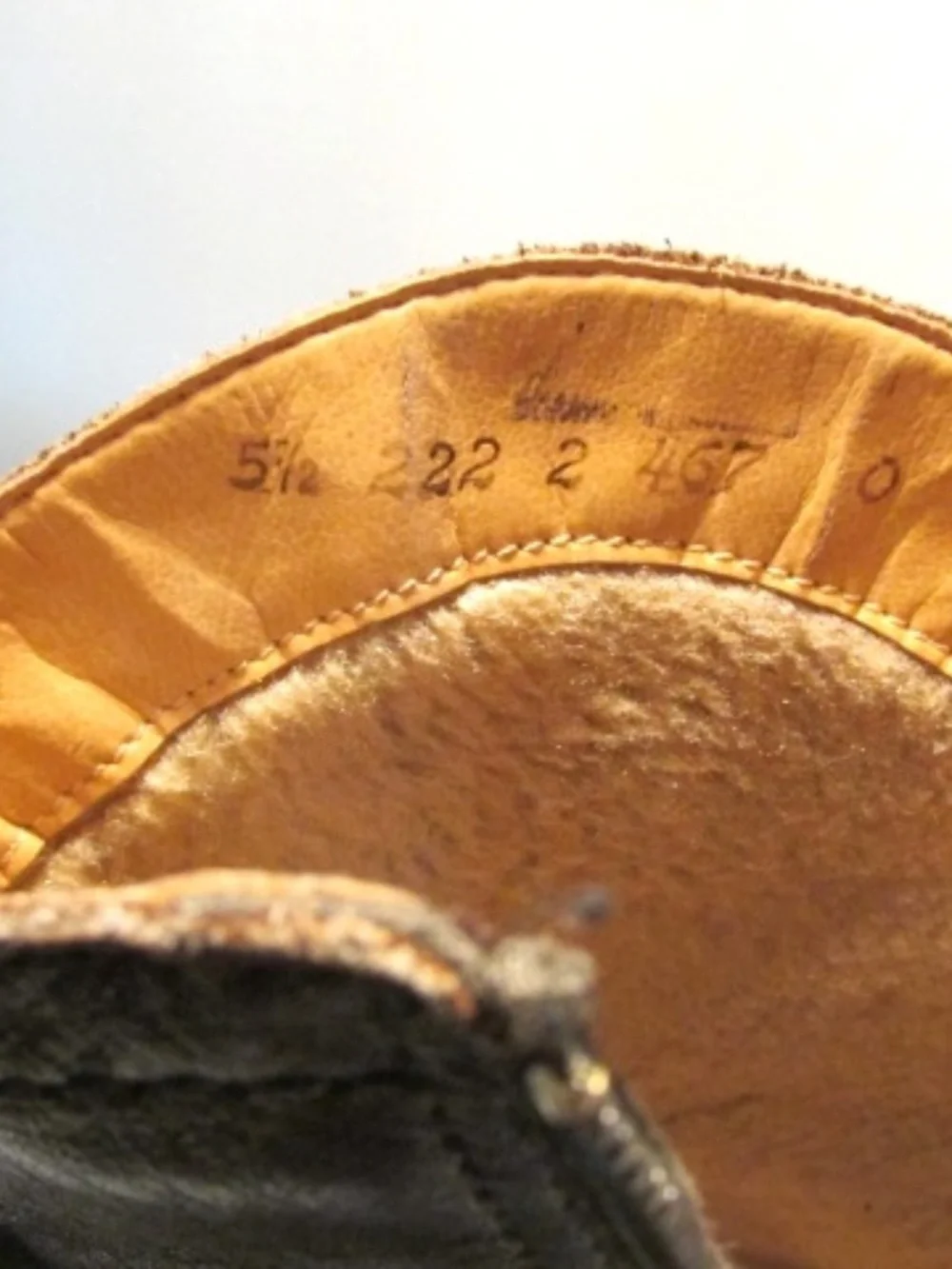 Western Style Leather Ankle Boots, Size 5.5